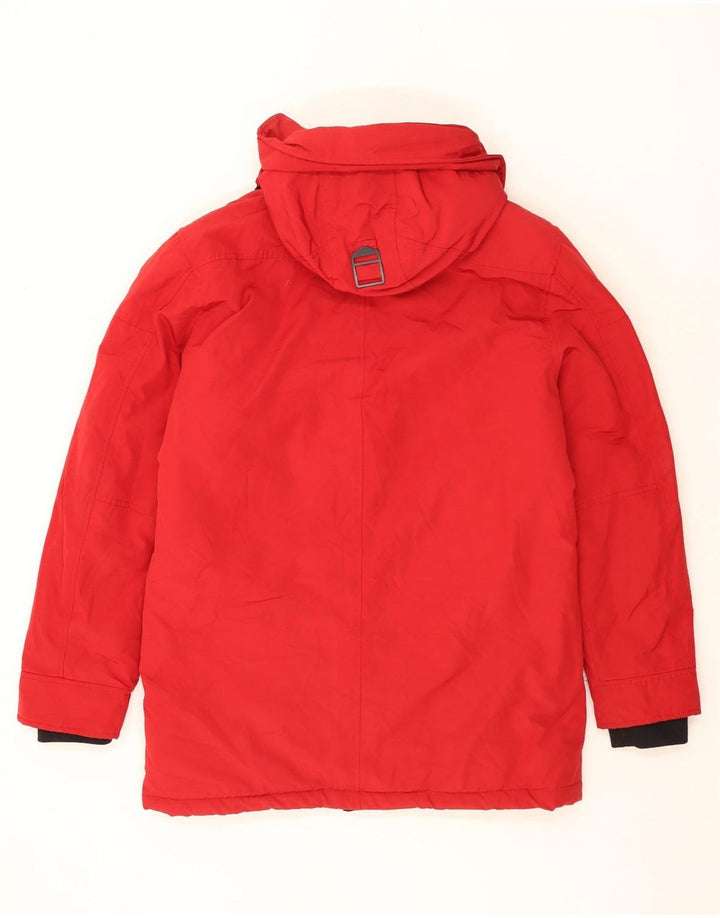ZARA Veste coupe-vent à capuche pour homme UK 40 Large Rouge