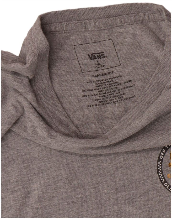 Vans T-shirt graphique coupe classique pour garçon 12-13 ans Grand gris coton