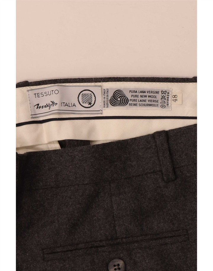 Marzotto Pantalon de costume pour homme IT 48 Medium W32 L34 Gris Laine