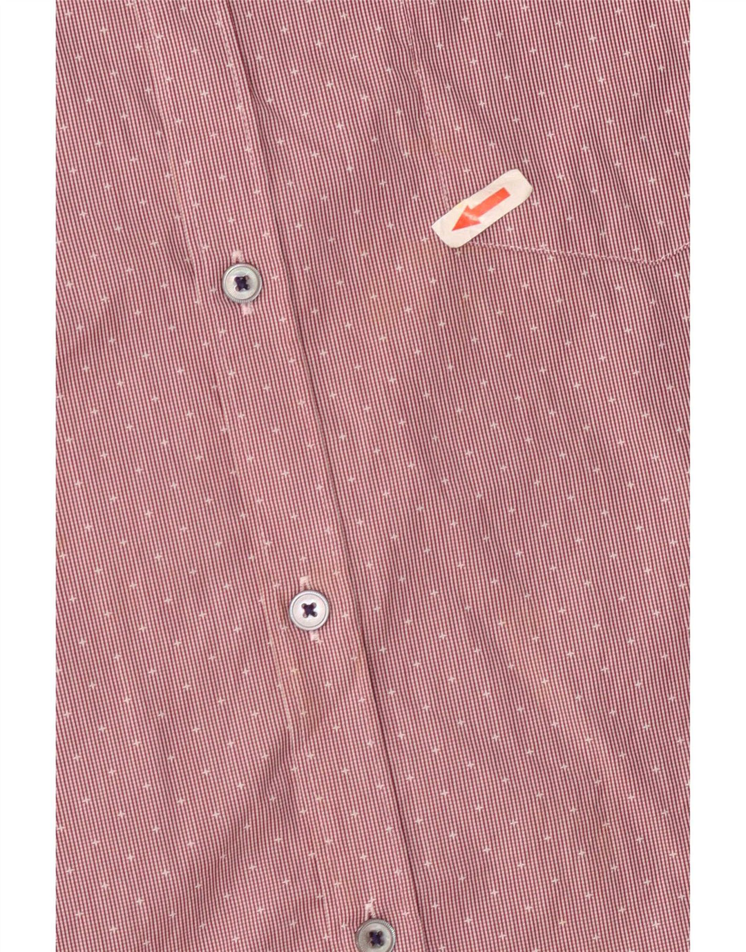 Ted Baker Chemise homme Taille 5 XL Coton à fines rayures rouge