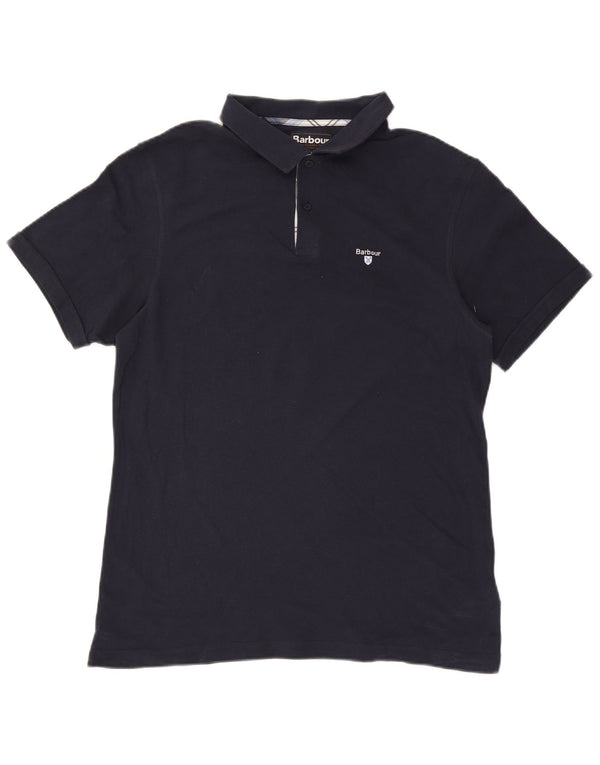 Barbour Polo Homme XL Bleu Marine Coton
