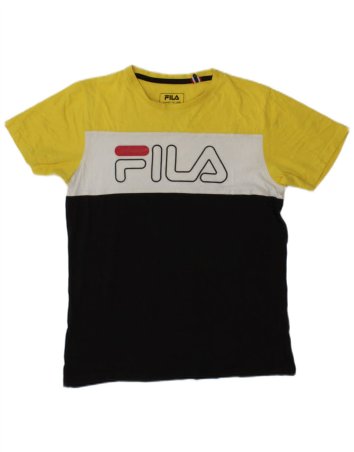 FILA Boys Graphic T-Shirt Top 13-14 Years Multicoloured Colourblock
