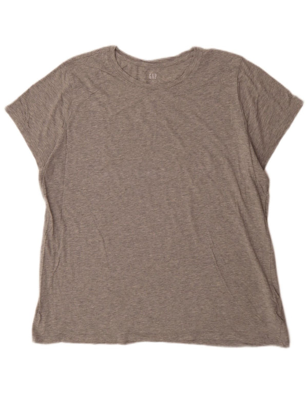 Gap Womens Favorite Fit T-Shirt Top UK 20 2XL Gris Moucheté Coton