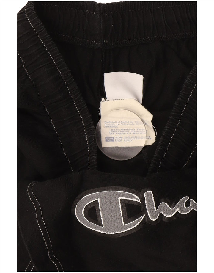 Champion Short de Sport Graphique Homme Noir Moyen Coton