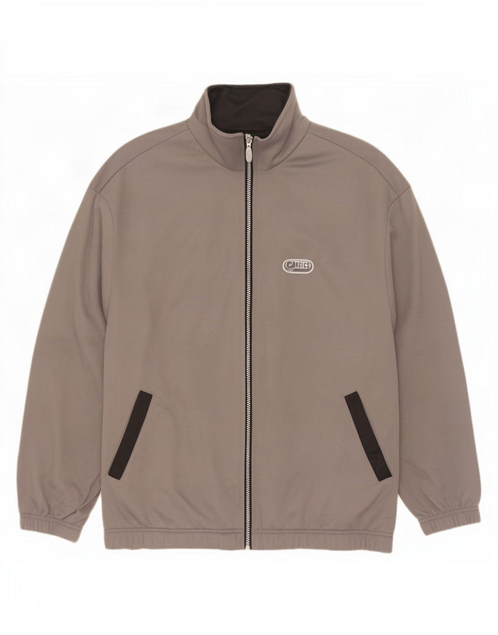 Asics Veste de Survêtement Homme Gris Moyen Polyester