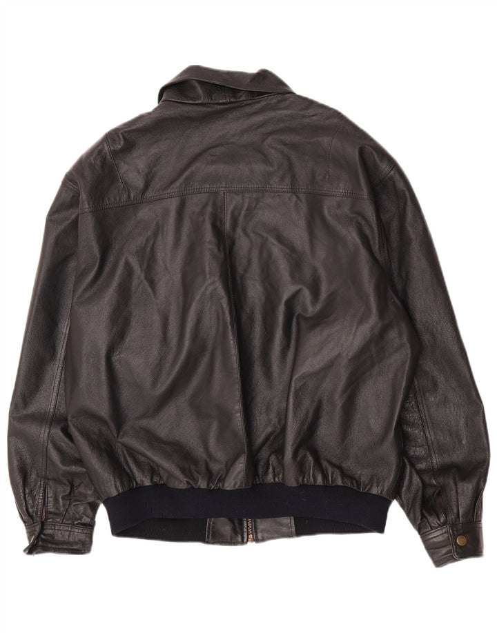 Veste en cuir homme vintage UK 42 XL Cuir noir