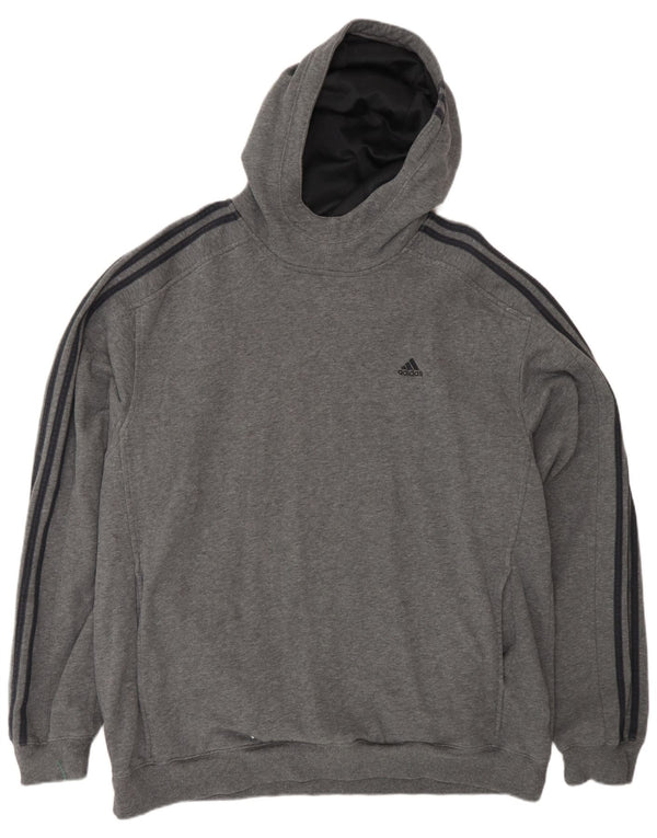 Adidas Pull à capuche pour homme XL Gris Fair Isle Coton