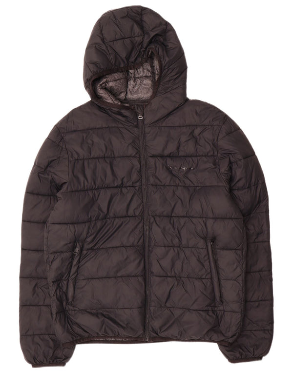 Champion Veste matelassée à capuche pour homme UK 40 Large Noir Polyamide
