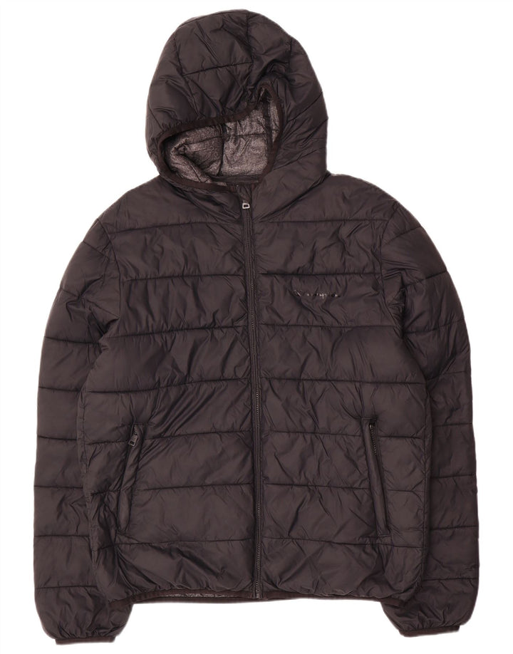 Champion Veste matelassée à capuche pour homme UK 40 Large Noir Polyamide