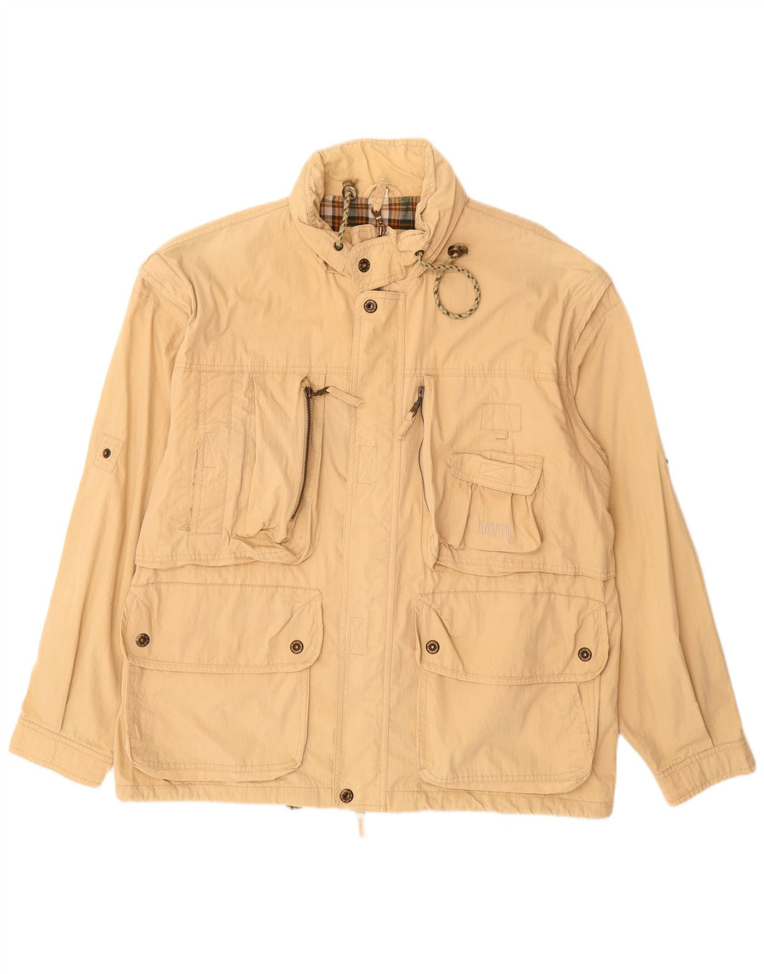 VINTAGE Veste utilitaire homme IT 54 2XL Coton Beige