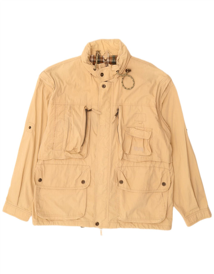 VINTAGE Veste utilitaire homme IT 54 2XL Coton Beige