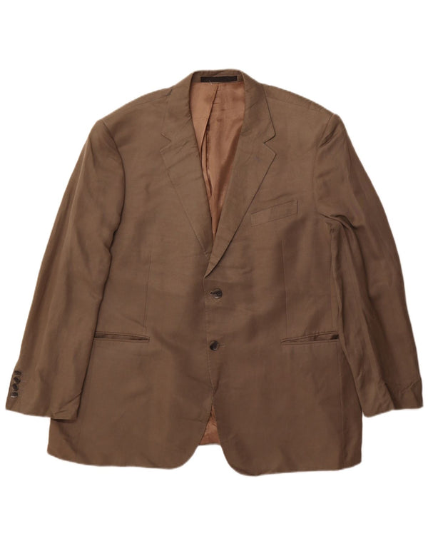 Marks & Spencer Veste blazer à 2 boutons pour homme UK 38 Kaki moyen en soie