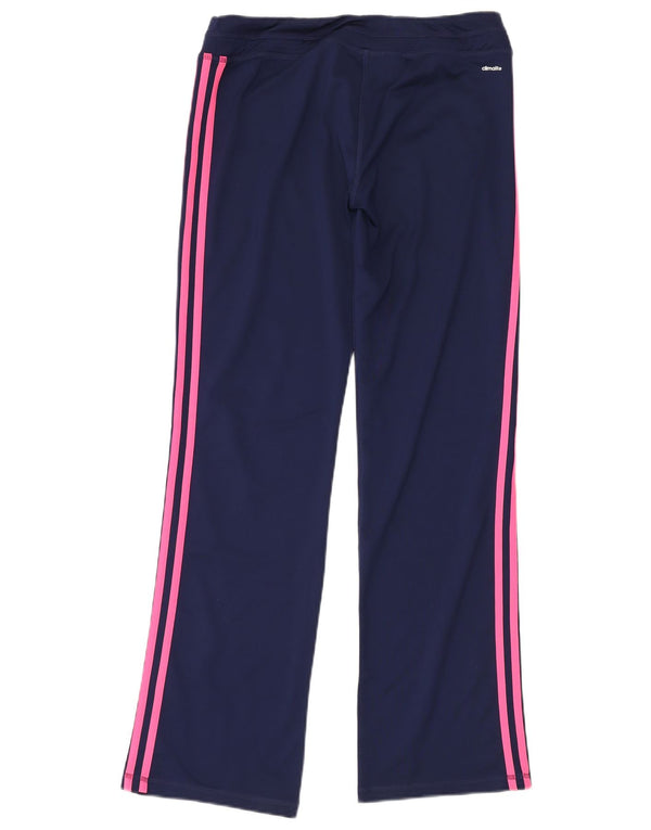 Adidas Pantalon de survêtement Climalite pour femme UK 16/18 Large Violet Rayé