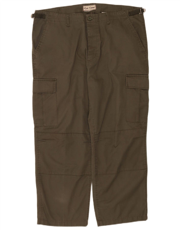 ESSE EMME Pantalon Cargo Droit Homme W38 L27 Kaki