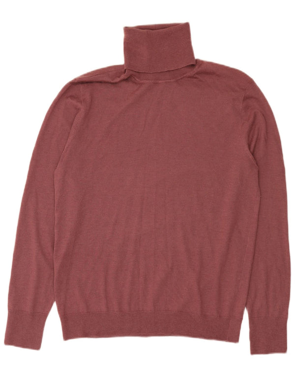 Zara Pull col roulé pour femme UK 20 2XL Bordeaux