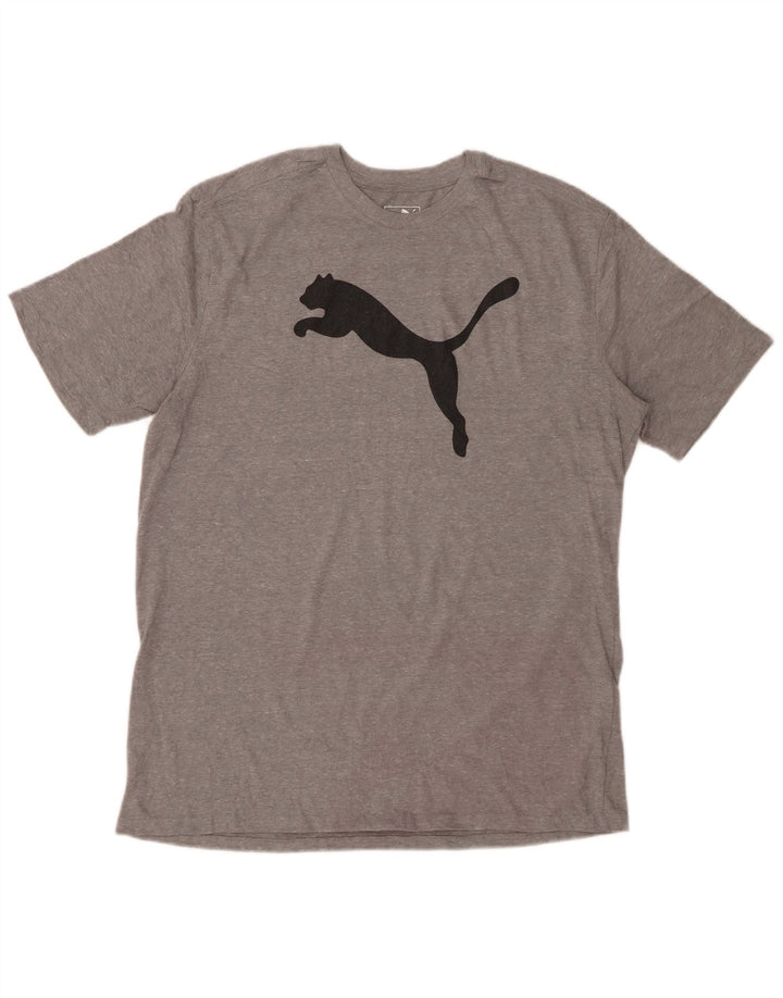 PUMA T-shirt graphique pour hommes, grand, gris moucheté