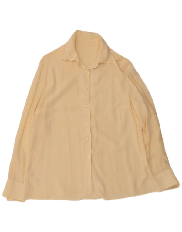 Chemisier chemise femme vintage UK 16 Large Off White
