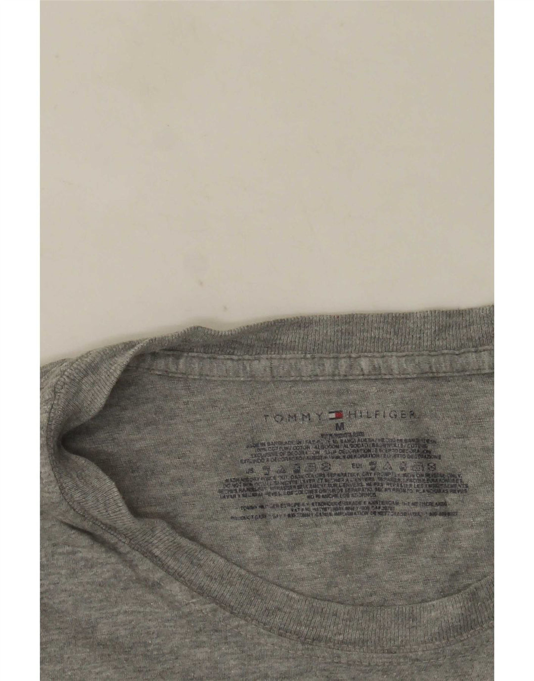 Tommy Hilfiger T-Shirt Homme Gris Moyen Moucheté Coton