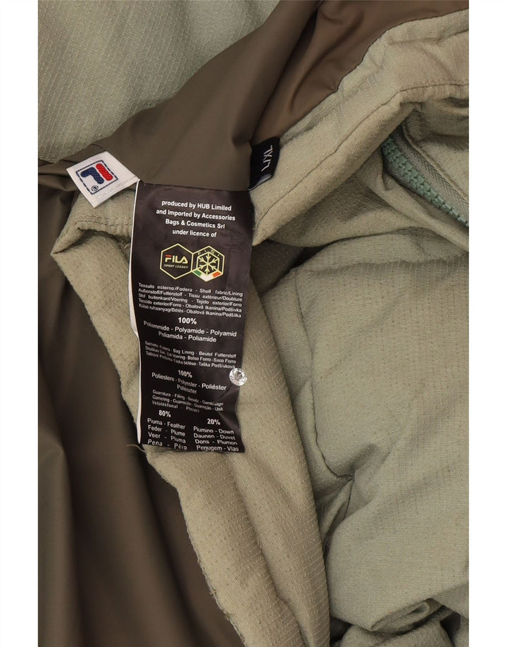 Fila Gilet rembourré pour homme UK 40 Large Vert Polyamide