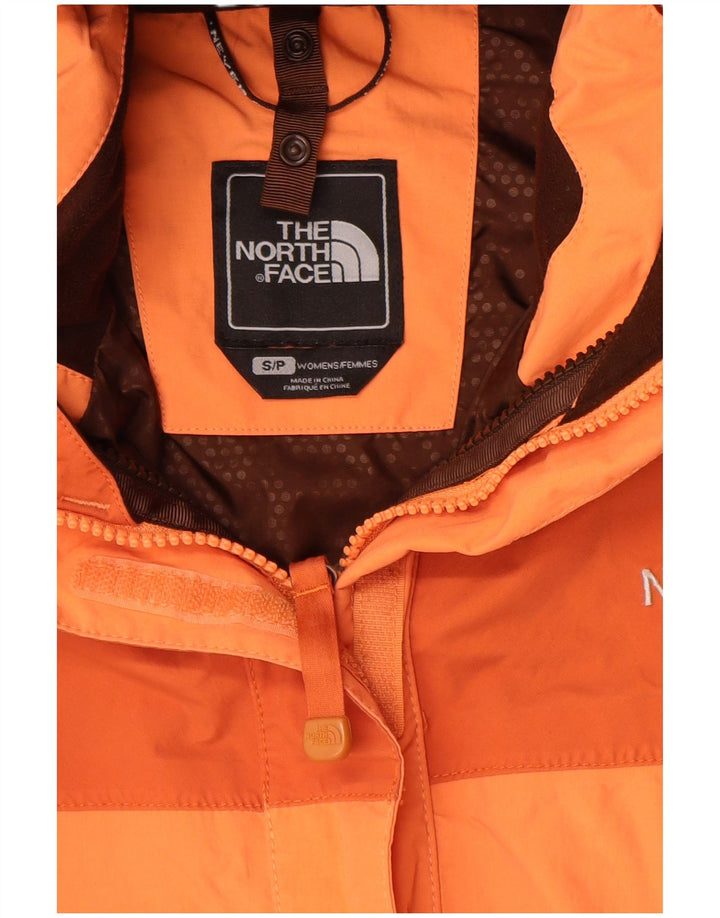 The North Face Veste de pluie Hyvent pour femme UK 10 Small Orange Colourblock