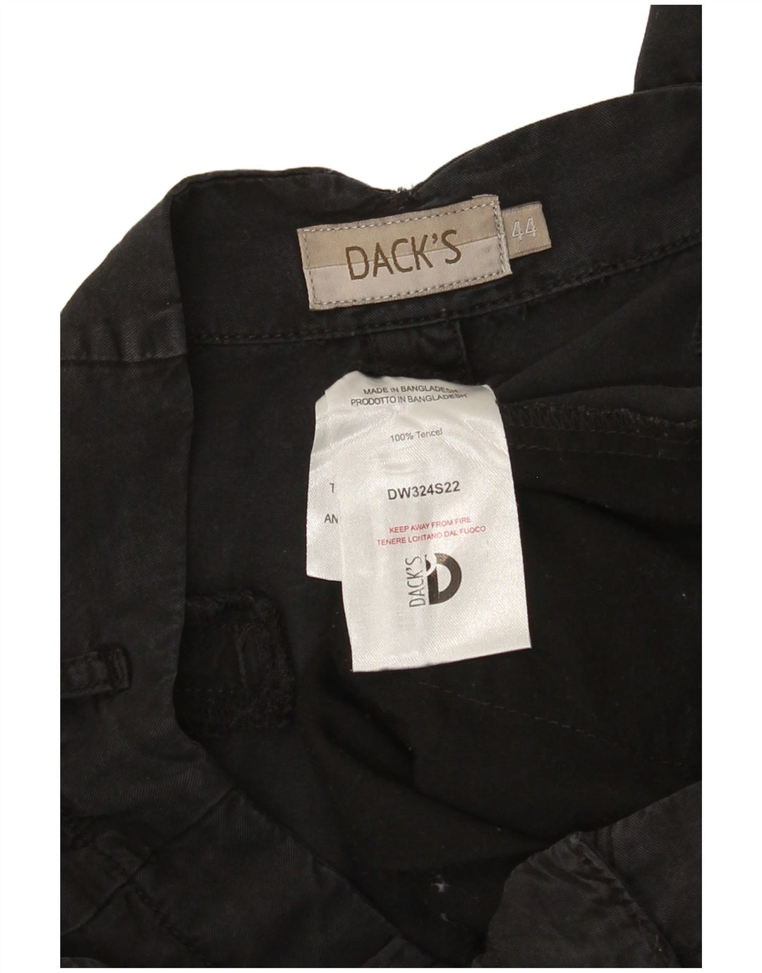 Dack's Pantalon capri large pour femme IT 44 Medium W30 L23 Tencel noir
