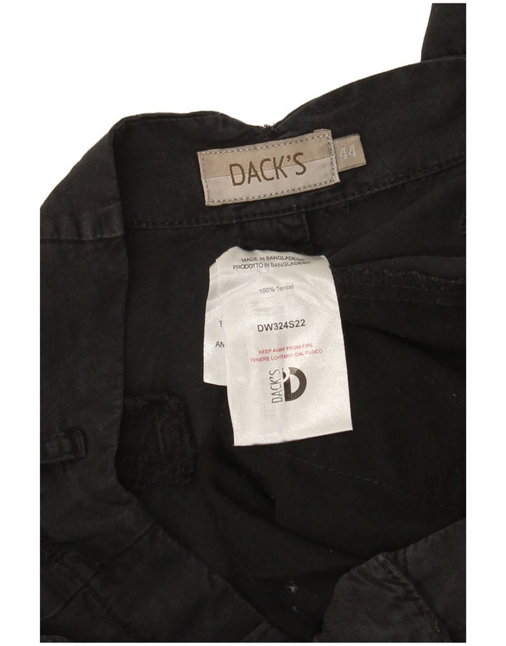 Dack's Pantalon capri large pour femme IT 44 Medium W30 L23 Tencel noir