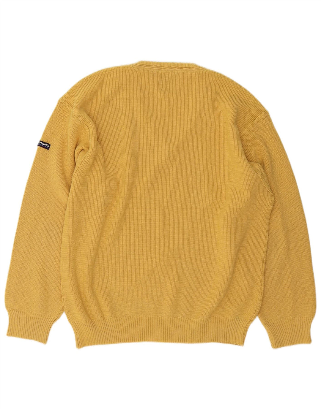 Explorer Pull Col V Homme IT 50 Laine Jaune Moyen