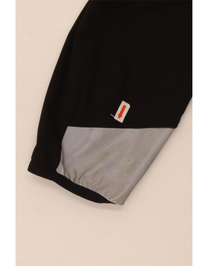 Skechers Veste de survêtement à capuche pour homme Large Noir Colorblock Polyester