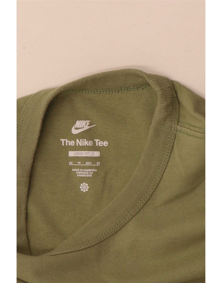 Nike Haut ample à manches longues pour homme Vert XS