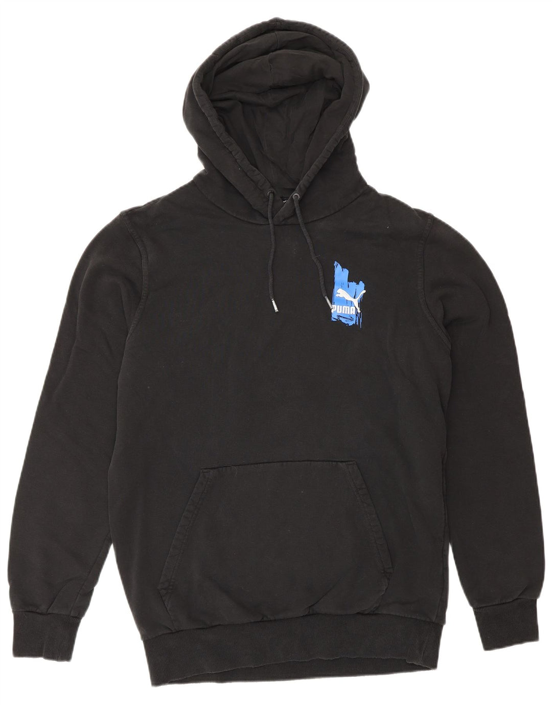 Puma Pull à capuche graphique pour homme en coton noir Taille S