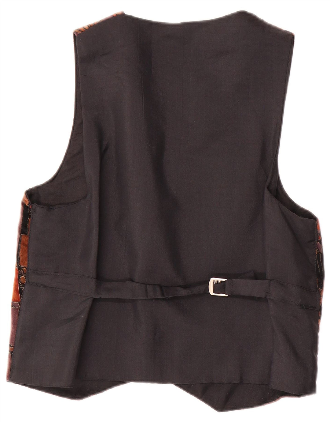 gilet homme vintage grand patchwork marron polyester