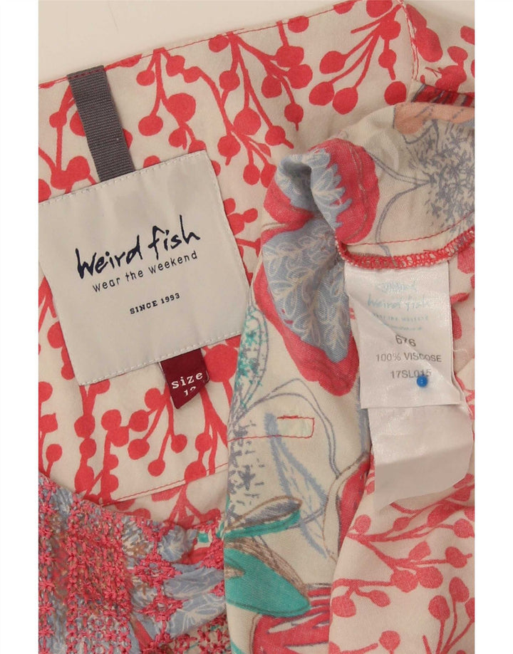Weird Fish Chemisier surdimensionné pour femme UK 42 Medium Multicolore Floral
