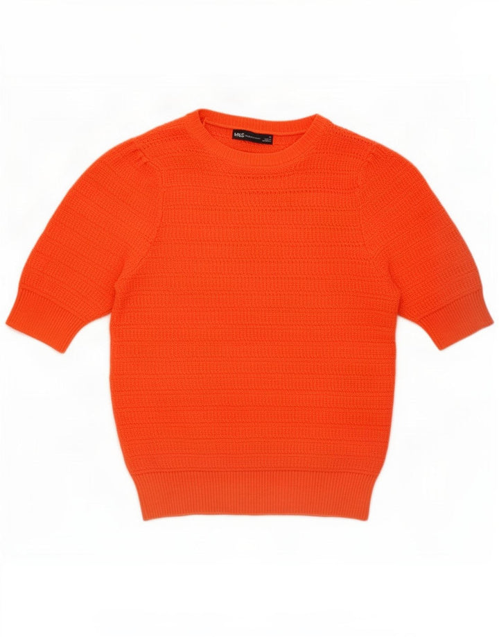 Marks & Spencer Pull ras du cou pour femme UK 12 Orange moyen