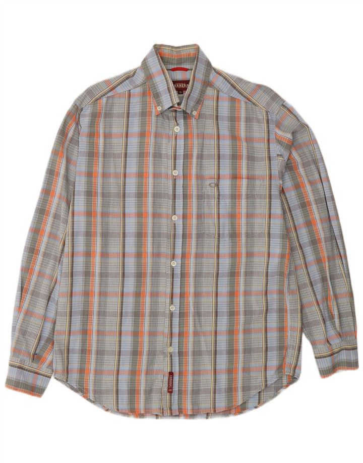 CARRERA Chemise Homme Petit Carreau Bleu Coton