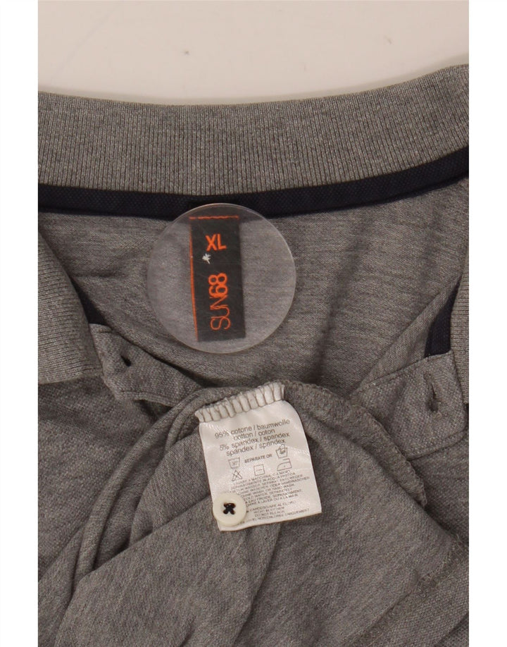 SUN68 Polo Homme XL Gris Moucheté Coton