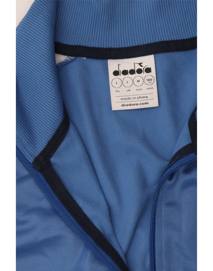 DIADORA Mens Tracksuit Top Jacket Large Blue Colourblock Polyester Vintage Diadora and Second-Hand Diadora from Messina Hembry 