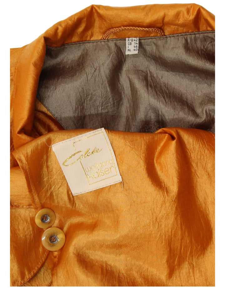 COLETTE WOLFGANG KAISER Manteau surdimensionné pour femme UK 14 Large Or