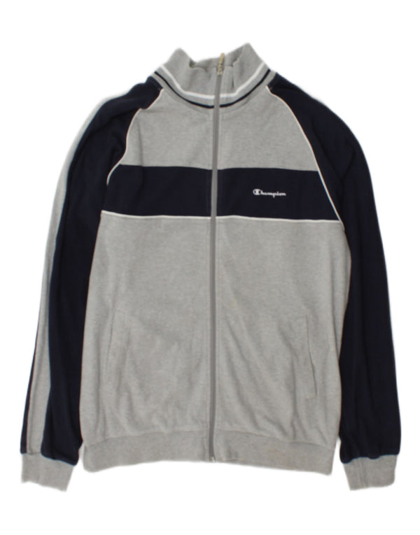 Champion Veste de survêtement pour homme Large Gris Colorblock Coton