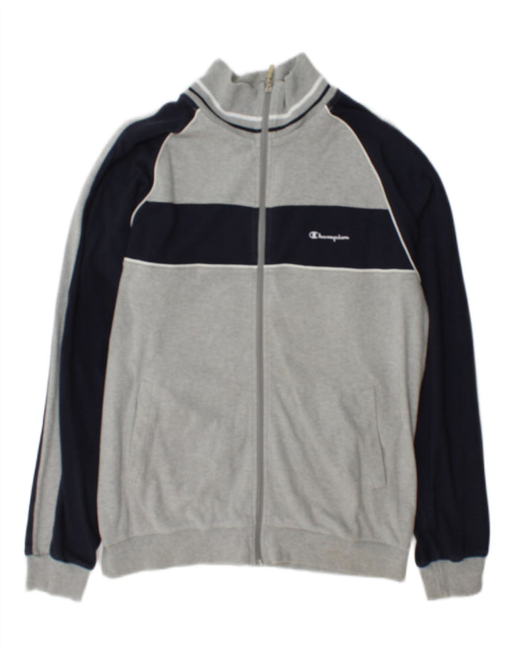 Champion Veste de survêtement pour homme Large Gris Colorblock Coton