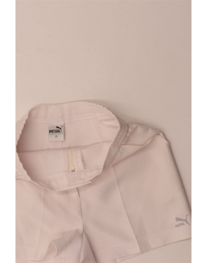 Puma Short chino taille haute pour femme EU 38 Medium W26 Blanc Polyester