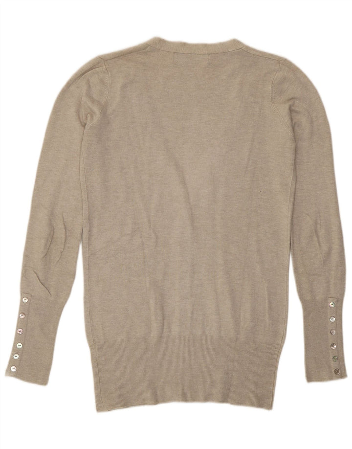 Zara Cardigan Femme Pull UK 10 Petit Gris