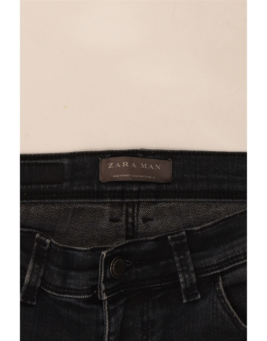 Zara Jean slim pour homme EU 42 Large W32 L29 Bleu