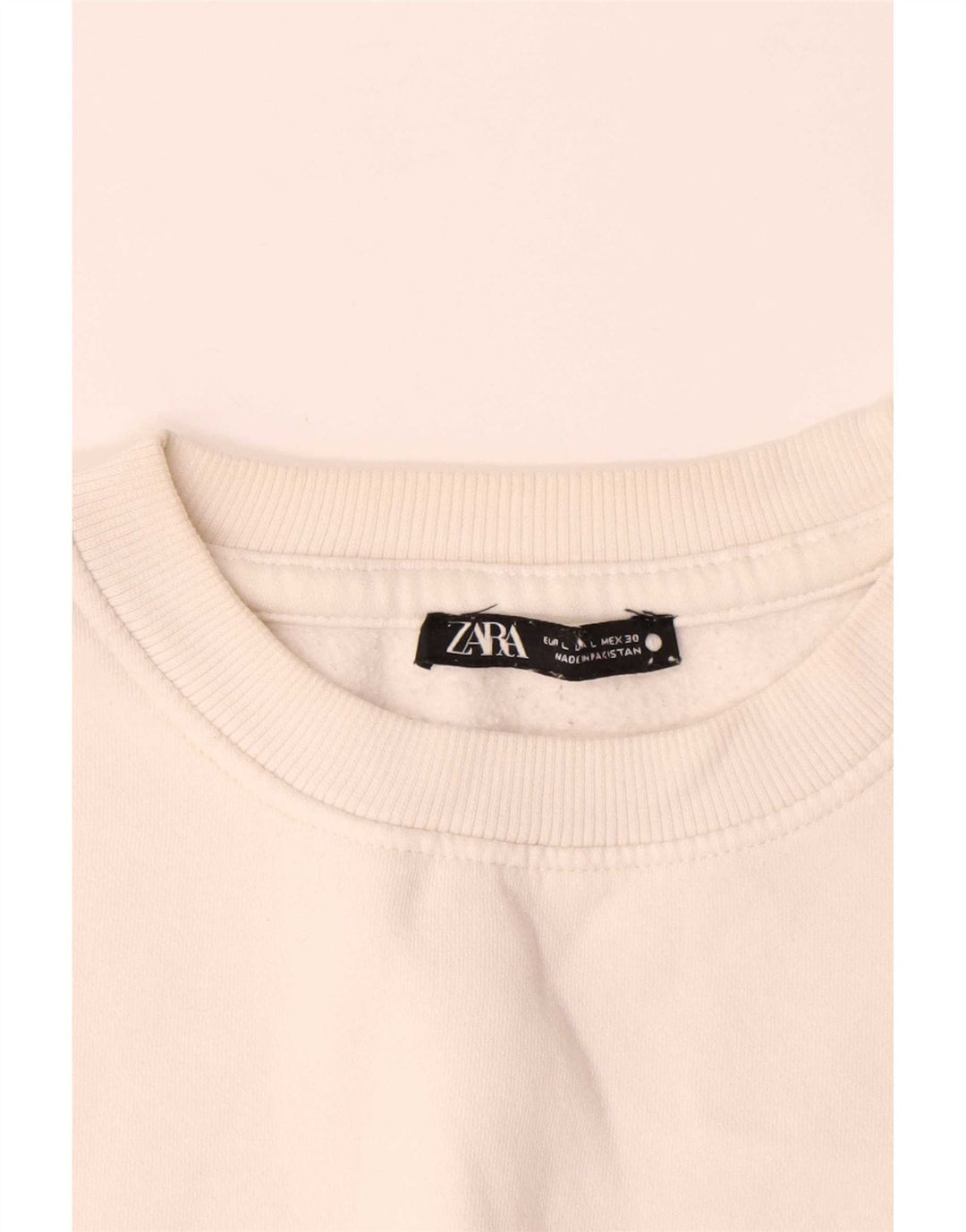Zara Homme Sweatshirt Jumper Large Cassé Coton