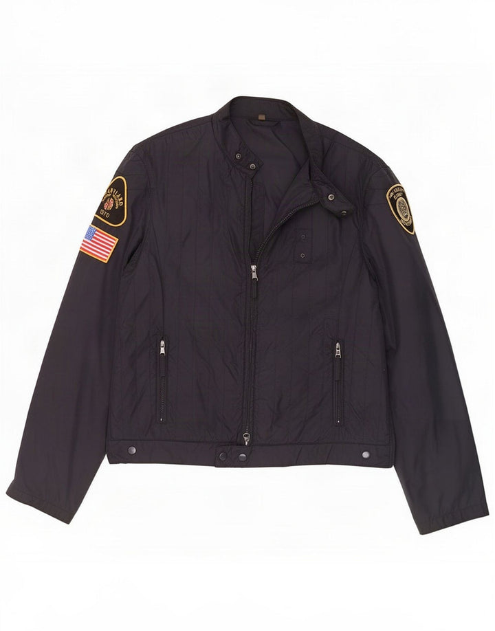 Xagon Bomber Homme UK 40 Large Bleu Marine Polyamide