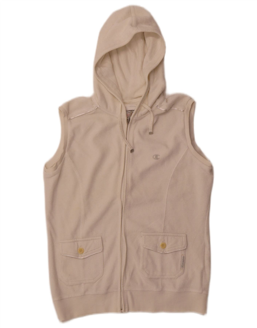 Champion Pull à capuche zippé Heritage Fit pour femme UK 14 Blanc moyen