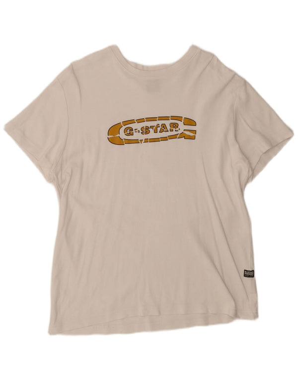 G-Star Homme Graphic T-Shirt Top Large Blanc