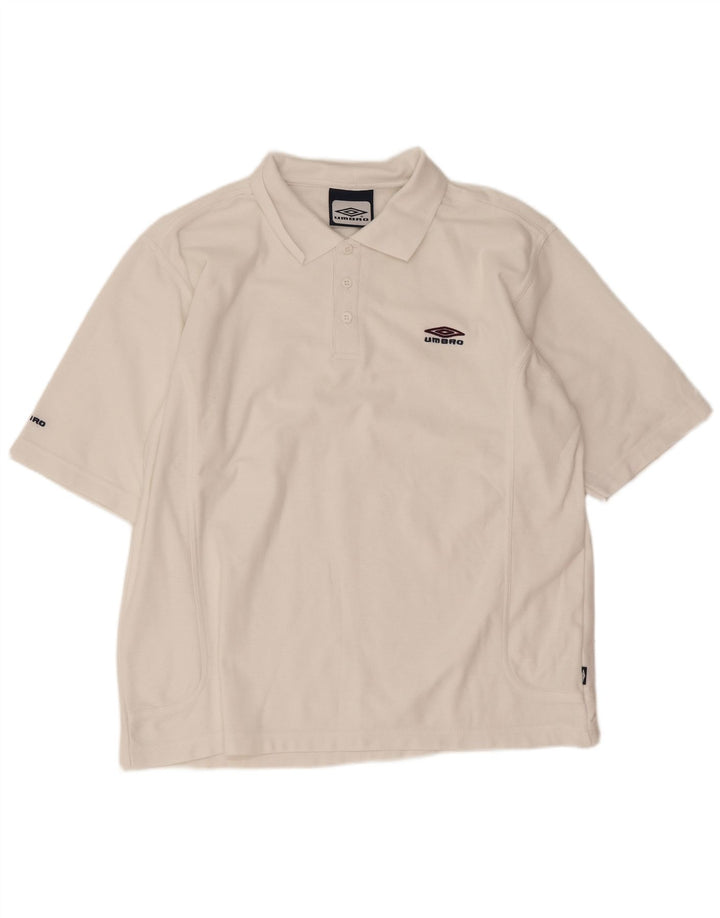 Umbro Polo Homme Large Blanc Polyester Sports