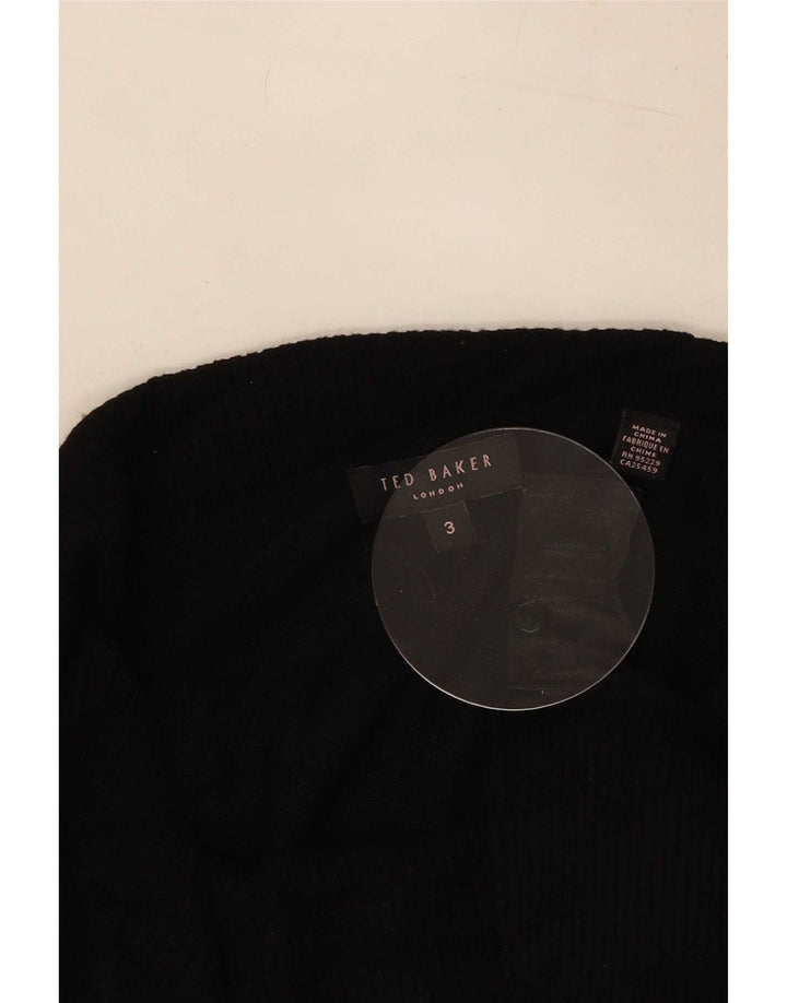 Ted Baker Pull col roulé pour femme Taille 3 Viscose noire moyenne