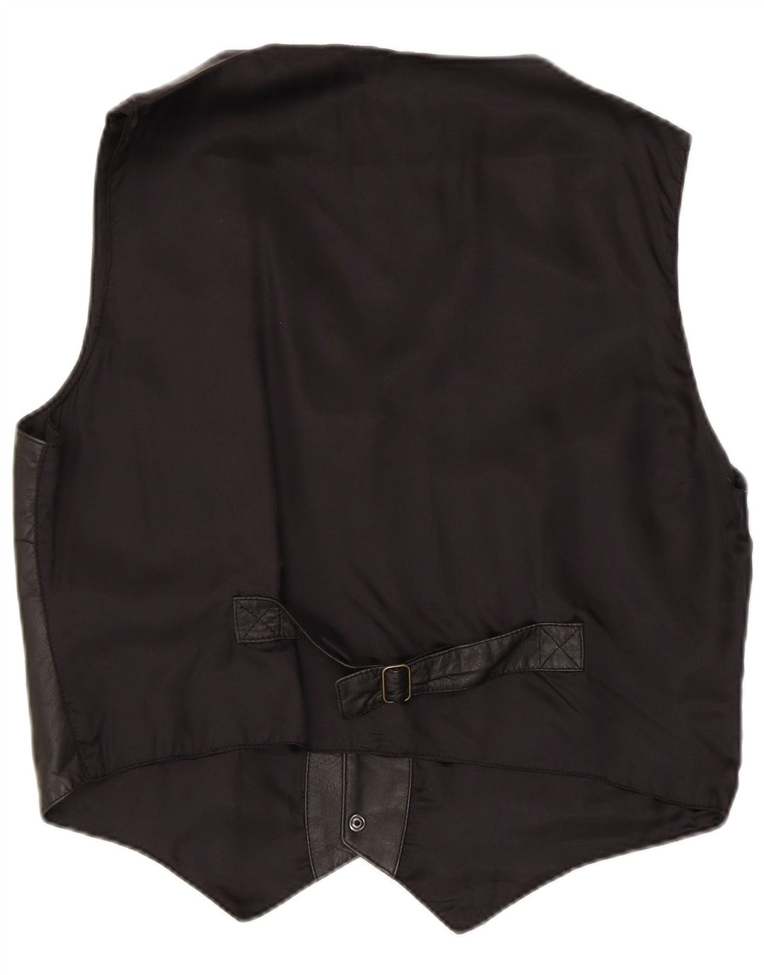 gilet en cuir homme vintage IT 50 Grand cuir noir