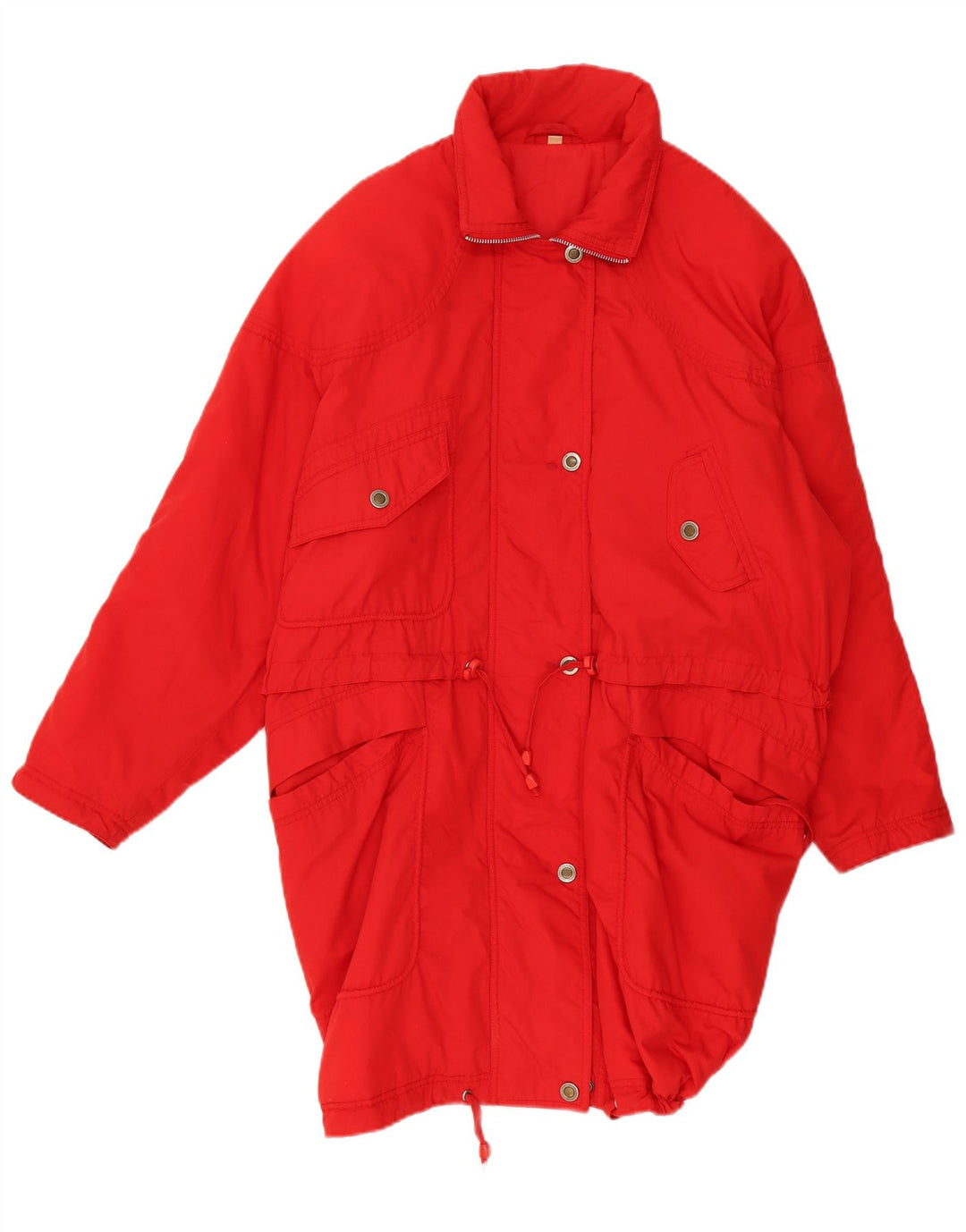 manteau rembourré femme vintage UK 22 3XL Polyester rouge